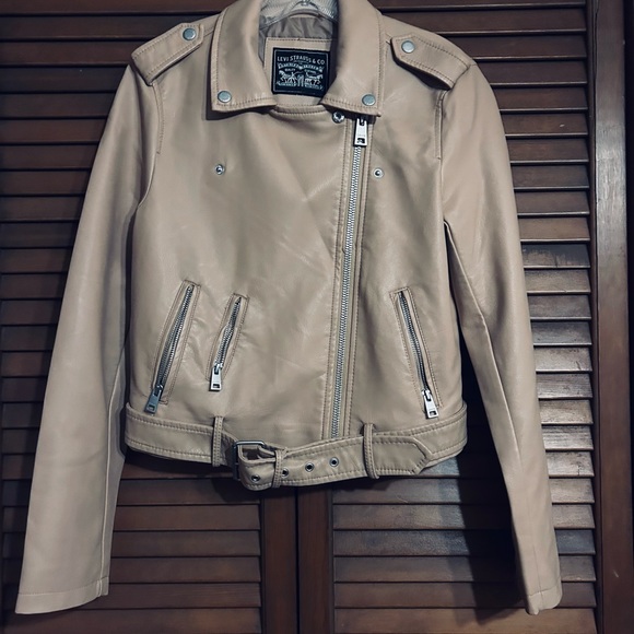 Levi’s Strauss Faux Tan Moto Jacket Size Small, Brand New , Never Worn - Picture 8 of 14